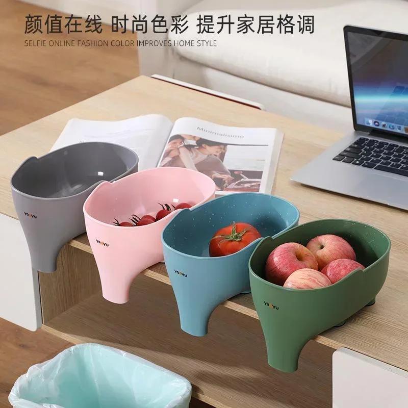 Elephant Drain Baskets Multi-purpose Kitchen Storage Drains Basket Household Fruit and Vegetable Basket Plastic DrainBaskets