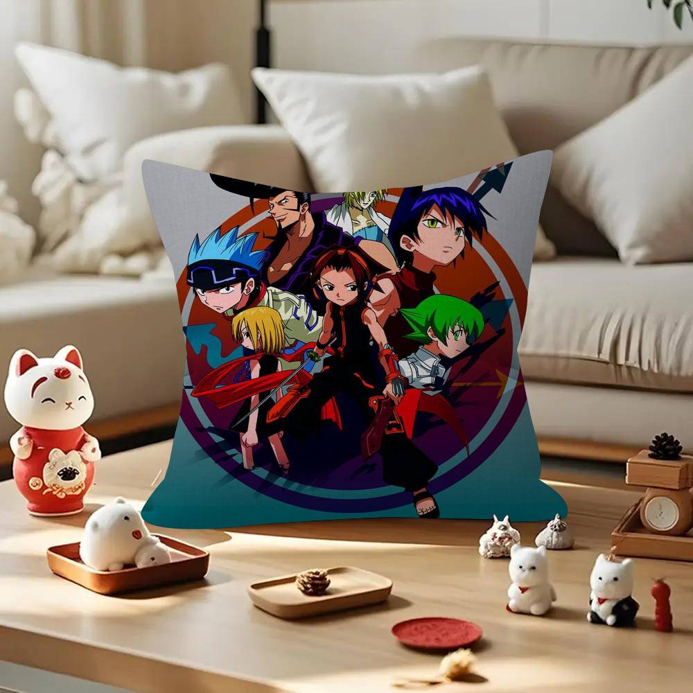 Anime Shaman King  Pillow Cushion Cover Pillowcase Living Room Sofa Home Decor Customized