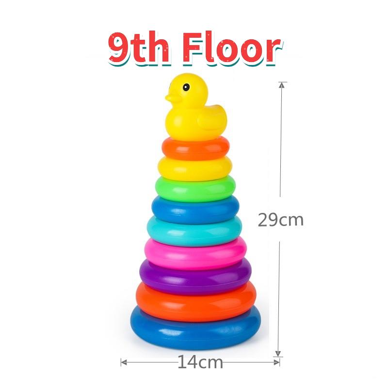 Montessori Baby Speelgoed Regenboog Stapelringen Vroege Educatie Puzzel Ontwikkelings Spelletjes Baby Leer Toren Stapel Speelgoed Voor Baby's
