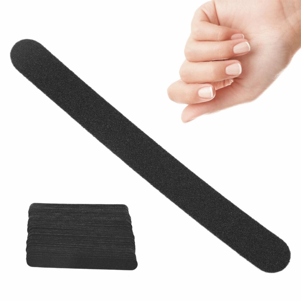 100pcs Reusable Base Plate Disposable Abrasive Strip Emery Board Nail Files  Home Use