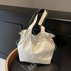 Simple and Lightweight Commuter Shoulder Bag New Women's Tote Bag Fashion Drawstring Design Tote Bag