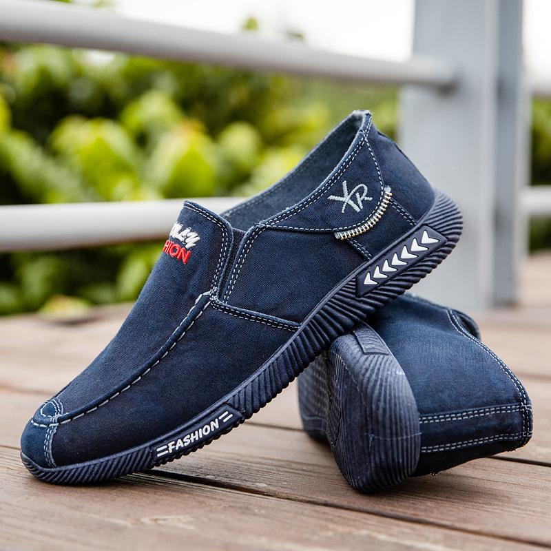 Summer New Old Beijing Cloth Shoes Men's Middle-aged Dad Shoes Casual Shoes Soft Sole Breathable One Pedal Lazy Shoes