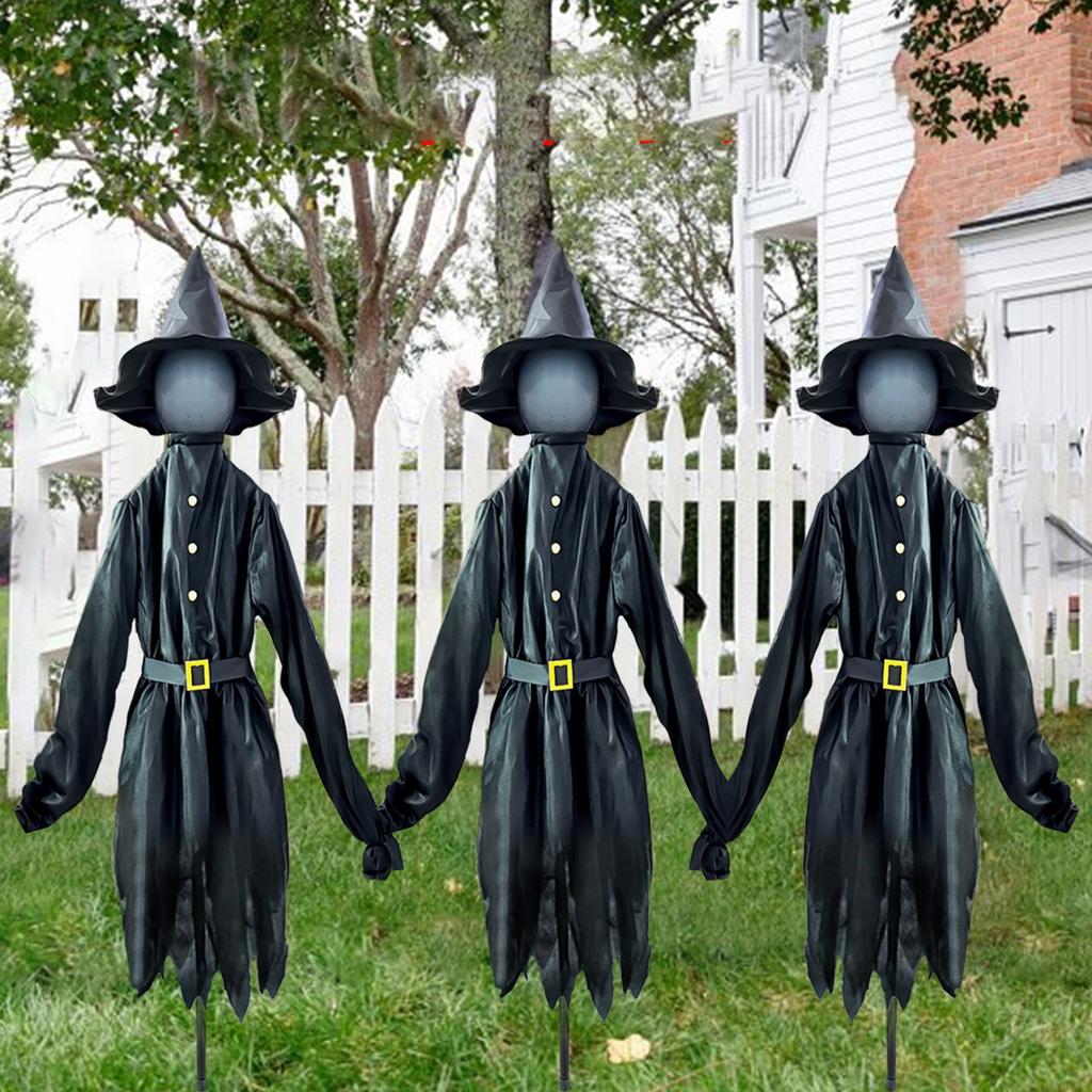 Halloween Witch Holding Hands Three Colorful Luminous Button Belt Atmosphere Layout Scene Decoration Props