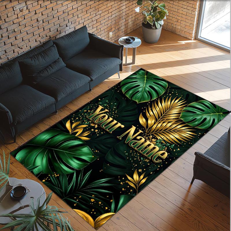 Other Similar Designs Theme Crystal Velvet Rug Personalized Custom Name Text Soft Floor Mat Home Decor
