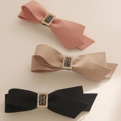 J.Lauren Stoffband Quadrat Zirkonia Haarnadel H0745