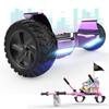 Hoverboard RCB 8.5 Polegadas Scooter Elétrico Todo o Terreno Gyropode Hummer Bluetooth LED + Hoverkart Karting Ajustável Roxo&Rosa