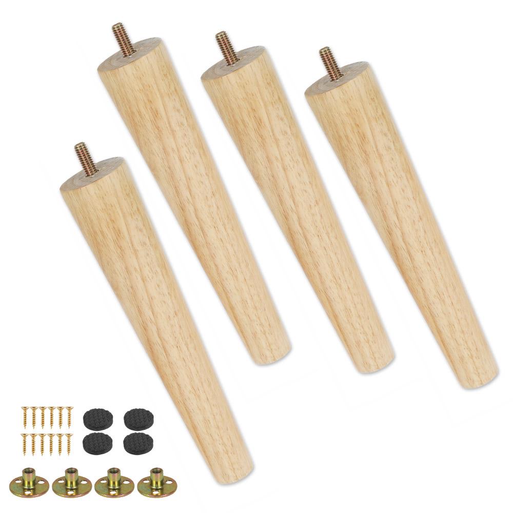 4 set de picioare de mobilier din lemn masiv de picior de mobilier set de picioare oblice drepte pentru masă picioare anti-alunecare picioare scaun picior de înlocuire înclinate fierbinte