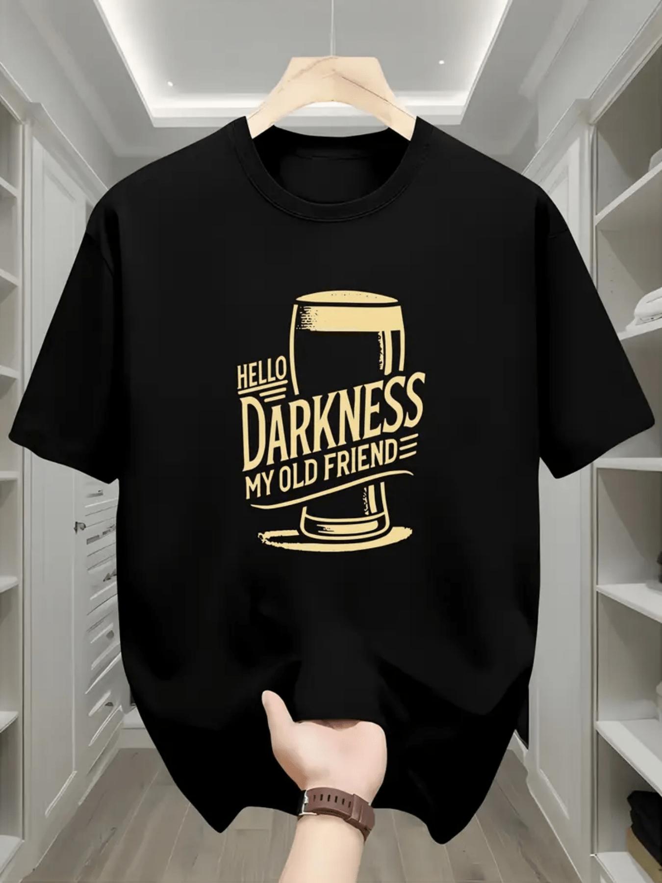

Hello Darkness My Old Friend T-Shirt 100% Cotton O-Neck Short Sleeve Summer Casual Mens T-shirt Streetwear S разноцветный
