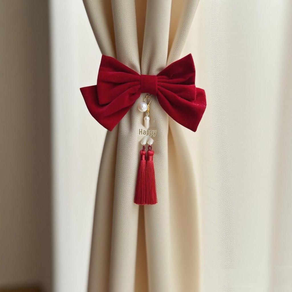 Elegante rote Vorhanghalter für Hochzeits- oder Wohnzimmerdekoration – Paar