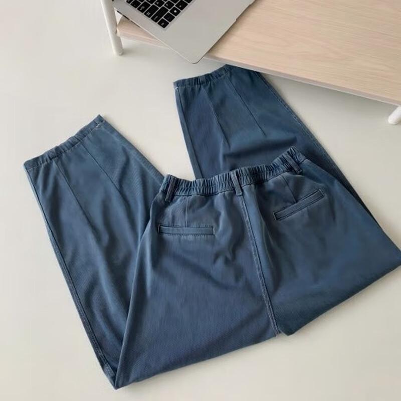 VITABERRY Džíny s širokými nohavicemi a zkrácenou délkou ze směsi lnu