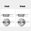 8/10 Inch Tri-Ply Stainless Steel Frying Pan No Coatings Skillet Professional Cooking Skillet Induction Compatible Pan Oven Safe