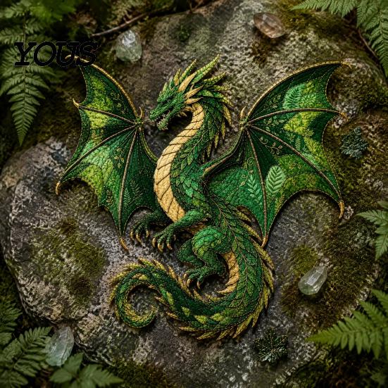 Beginner Sewing Materials Mythic Wilds DIY Patchwork Kit, Layered Fabric Art Dragon Handcrafted Wall Hanging Kit Phoenix Mythical Creature for