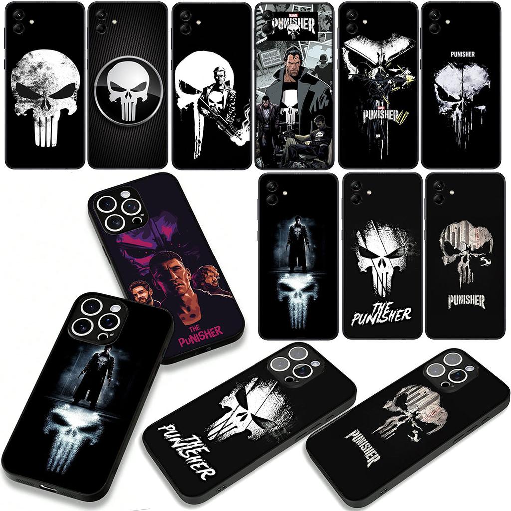 The Marvel Punisher Skull Case for Motorola Moto G54 G05 G24 G55 G75 G9 G85 G15 G57 G86 Power Edge 50 30 Ultra Fusion neo Pro