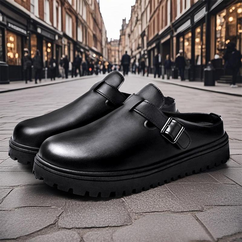 

Модная летняя новинка мужские полусабо из кожи ПУ, сетка, красные конверты, без задника, размеры 39-44, мужские тапочки 39