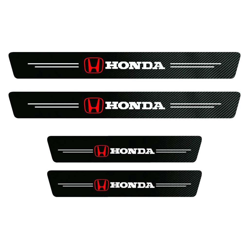 CKBSX1 Car threshold protection sticker Honda Civci FIT CRV Accord HRV logo scratch resistant carbon fiber threshold decorative sticker