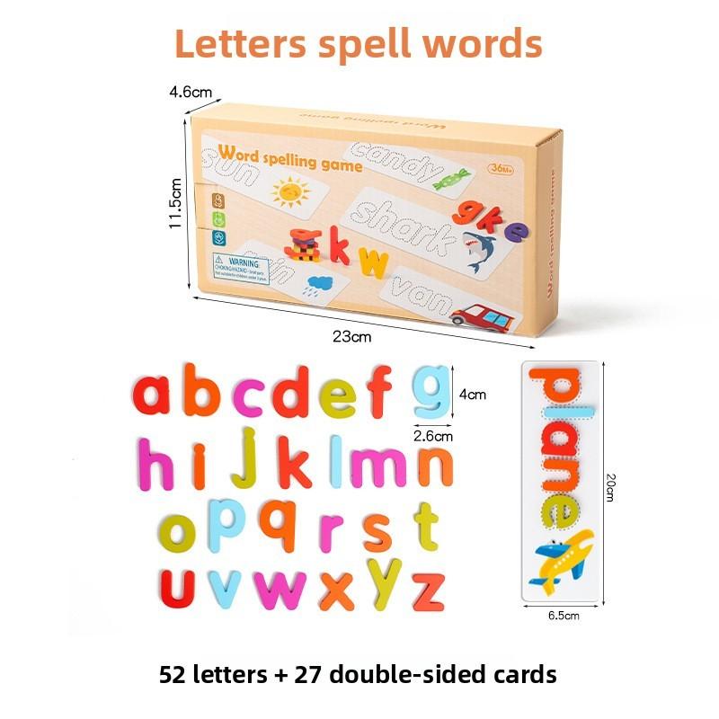 

Буква Дети Деревянная Игра в Правописание Слов Английская Познавательная Игра-Пазл на Сопоставление