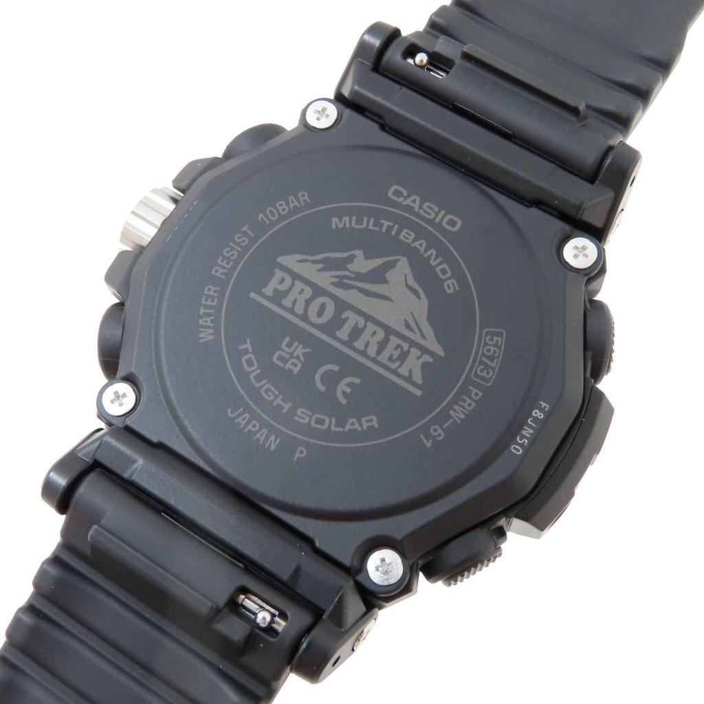 Used CASIO Casio Pro Trek Climber Line PRW-61-1AJF Black Dial SS Stainless Steel Resin Approx. 52.7g Watch Solar Men's Free Shipping [Unused]
