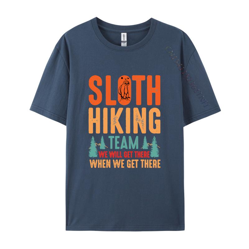 Retro Sloth Hiking Team Well Get There Tshirts Cute Casual Cotton Men Tshirts T Shirt Men 100 Cotton