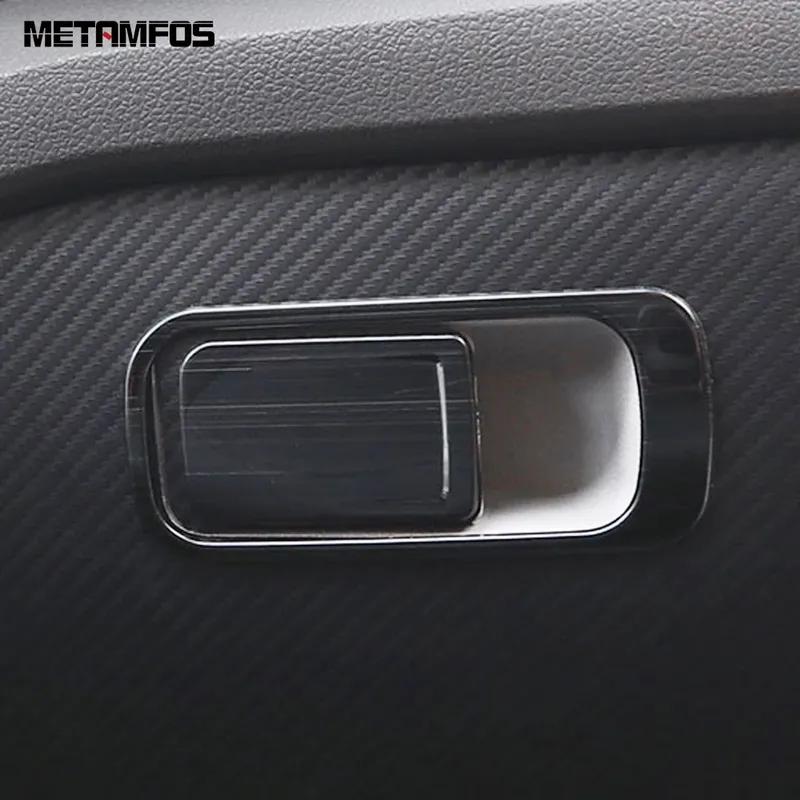 Accessories For Volkswagen VW T-ROC TROC 2018-2025 T-cross Tcross -2025 Carbon Fiber Glove Box Door Handle Cover Trim Bezel