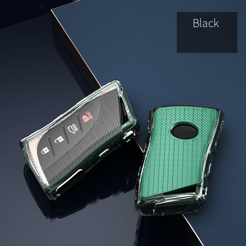 

Interior Mouldings Carbon style TPU Key Cover Key Case For Lexus ES300h ES350 ES200 ES260 LS350 LS500h 2018 2019 2020 Fob Key Ca зелений