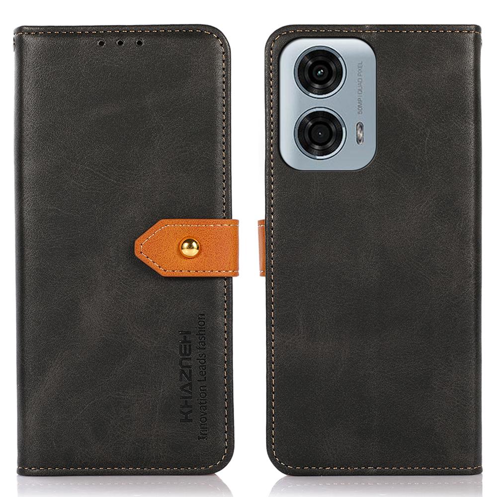 KHAZNEH For Motorola Moto G24 Power Magnetic Flip PU Leather Case Protective Phone Cover