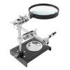 Magnifying Glass Soldering Station Desktop Welding Repair with Auxiliary Clip Stand for PCB Mobile