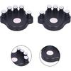2Pcs Piano Finger Trainers ABS and Silicone Hand Grip Exerciser Piano Correctors Orthotic Tools for Strength Training(black)