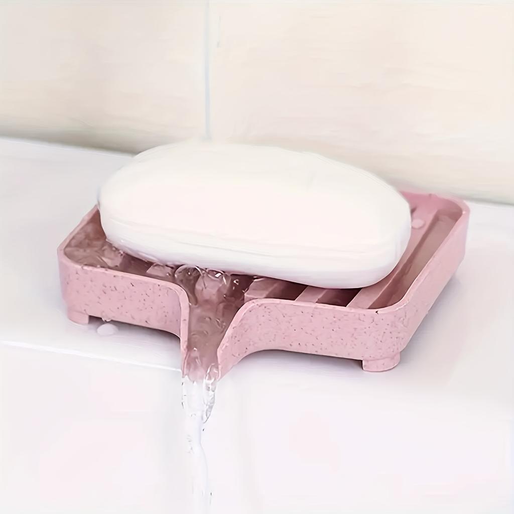Creative Drainage Soap Dish Plastic Soap Holder with Waterproof Drainage Hole for Bathroom, Soap Storage Box, Bathroom Accessory, Soap Holder