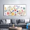 Coloful Watercolor Wildflower Art Flowers Posters Leaves Botanical Canvas Prints Painting Wall Art Picture Living Room Bedroom Office Decor