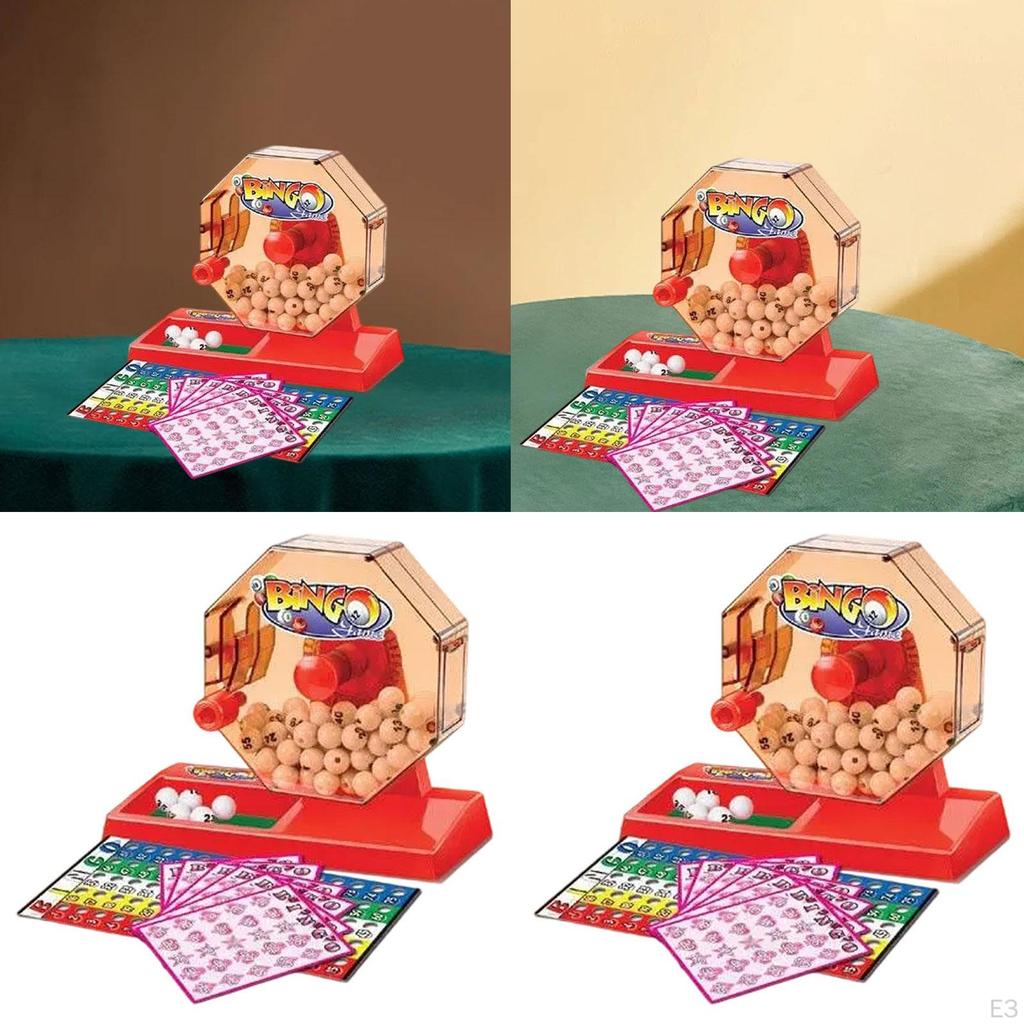 Herní zařízení bingo s bílými loterijními čísly pro skupinové aktivity