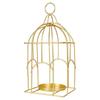 Gold metal candle lantern 25 cm