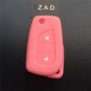 ZAD Silicone Rubber Car Key Cover Case Shell Set Protector Fob for Toyota Aygo Yaris Highlander Camry RAV4 2 Button Key  Holder