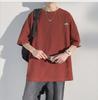 Men's Summer Cotton-Linen Short-Sleeve Chinese Style Embroidered Casual T-Shirt