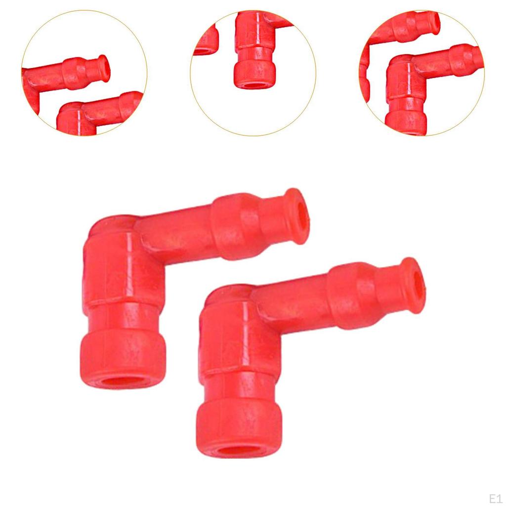 2 Pieces Motorcycle Spark Plug Cap Ignition Accessories 90 Degree Angle for