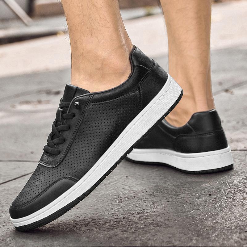 Fashion Stylish Flats Men Skateboard Footwear New Comfort Tenis Masculino Leisure Walk Male Sneakers Genuine Leather Mens Casual Shoes