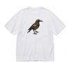 Men's Trend Breathable Classic T-Shirt Mechanical Gold Accent Crow Design Tee