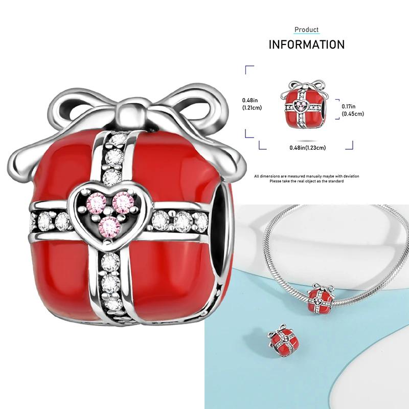 Christmas Charms Copper Elk Santa Claus Bead Snowflake Bell Snowman Charm Fit Original Bracelet Diy Jewelry