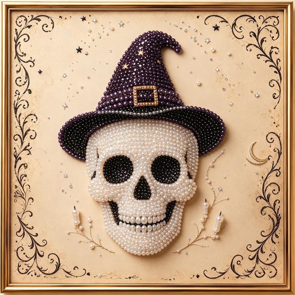 Halloween Witch Hat Kit ___0__ for Adults - 5D DIY Embroidery Home Wall Decor
