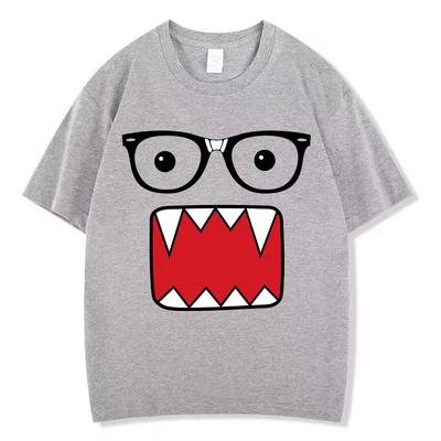 Domo Kun T-shirts Mode Drôles Humoristiques Unisexe Femmes Décontractés Col Rond Manches Courtes Oversize Coton Lâche T-shirt