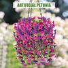 2pcs Artificial Morning Glory & Eucalyptus Hanging Decor Patio Ornaments Home Garden Wedding Party Decorations