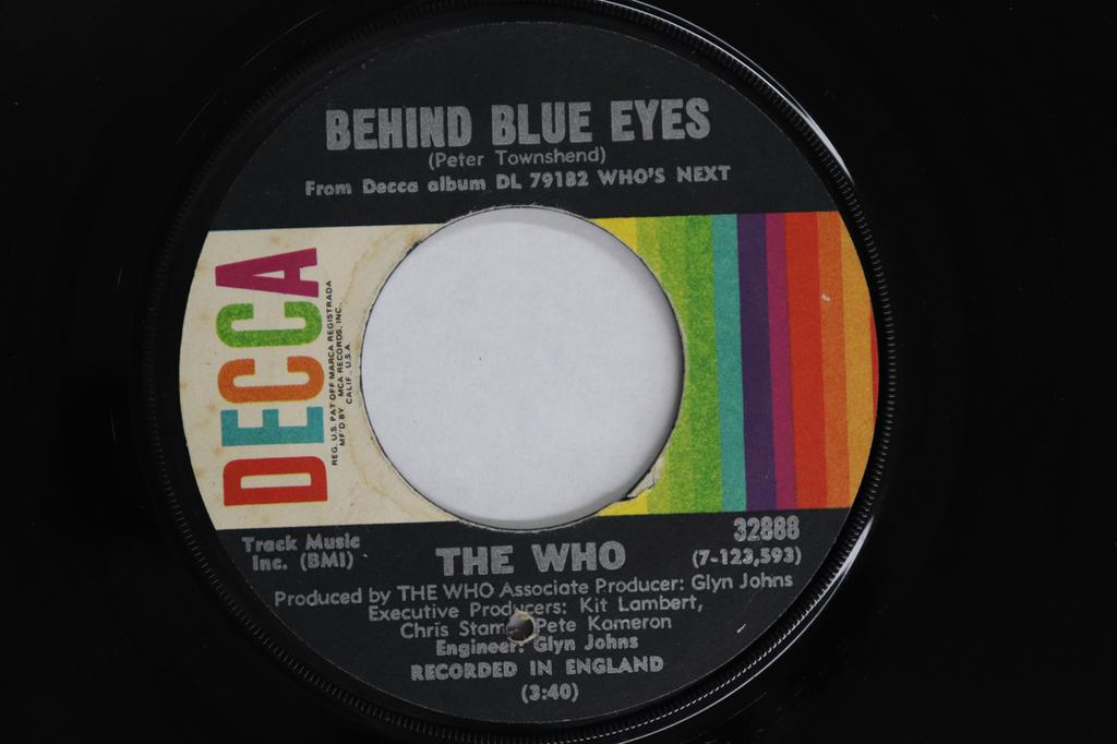 7inch Record WHO - Behind Blue Eyes / My Wife 328888 DECCA 1971 US Rock Used