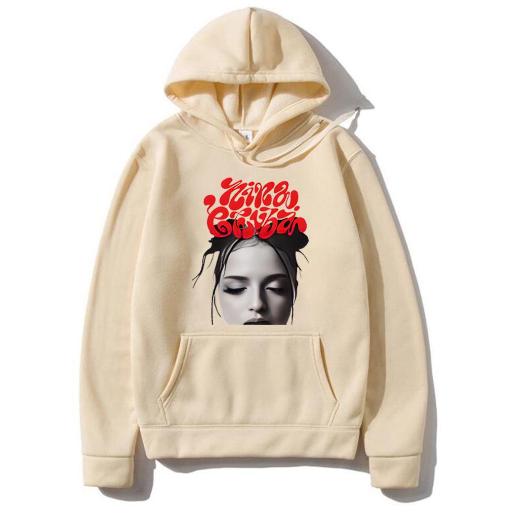 

Худі з принтом Nina Chuba 2025 Fashion Чоловічий Жіночий одяг хіп-хоп стрітвір Флісовий пуловер з довгим рукавом вінтажний світшот 2XL