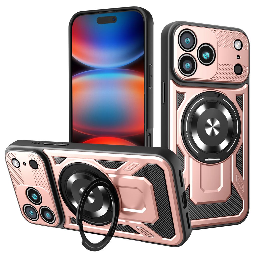 For iPhone 17 Pro Max Case iPhone 17 Pro Cover iPhone17 Magnetic Armor Shockproof Ring Holder Case Magsafe Wireless Charge Cover