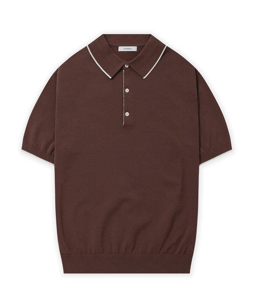 Mannergram Superfine Cotton Sheet Collared Short Sleeve Knit (Type B)