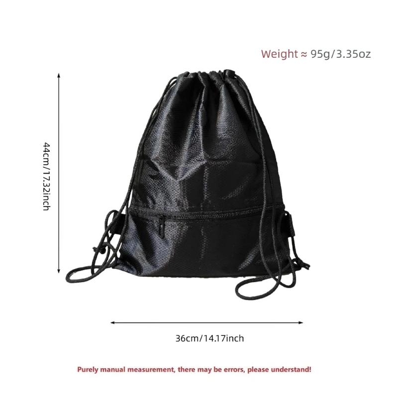 Ultra Lightweight Foldable Daypack, Adjustable Shoulder Strap Drawstring Storage Bag