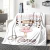 Ballerina Cappuccino Arte Design Accogliente Testo Personalizzato Morbido Caldo Accogliente Ottimo Per Divano Divano Ufficio Letto Picnic Uso Stagione Unica Calore Decorazione Compleanno