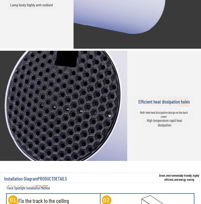 Adjustable COB Track Light: High Brightness 20W/30W LED for Retail and Display Shelves