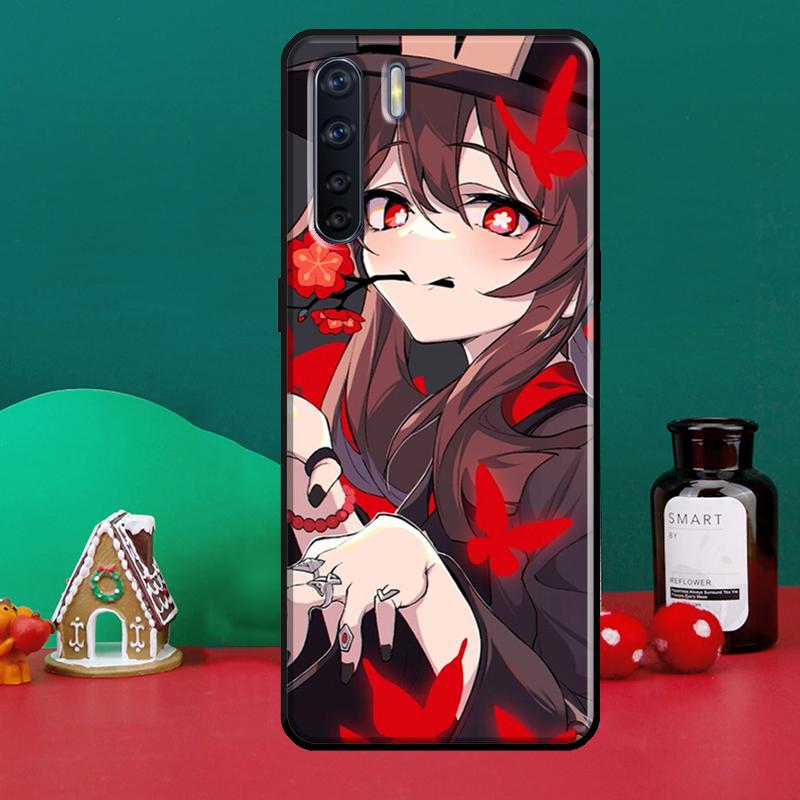 Genshin Impact Hu Tao Geist Fall für OPPO A74 A54 A94 A31 A53 A5 A9 2020 A52 A72 A1K A83 a91 A93 A3S A5S A15 Abdeckung