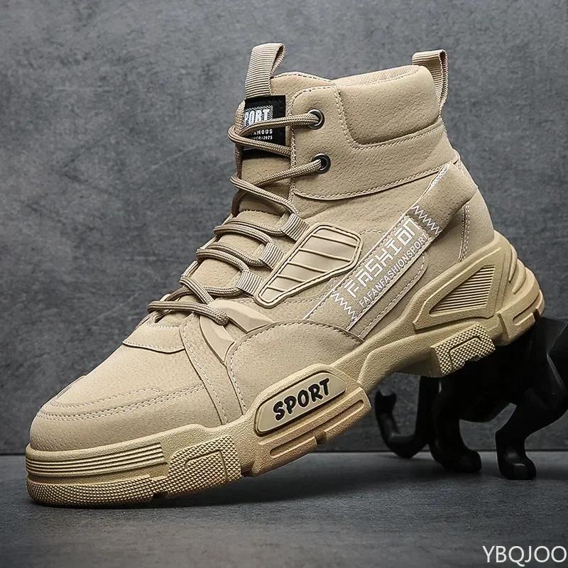Pánské tenisky Podzim Vodotěsné boty Pracovní obuv Silná podrážka Plyš Odolné proti chladu Šněrovací Protiskluzové Bavlněné boty