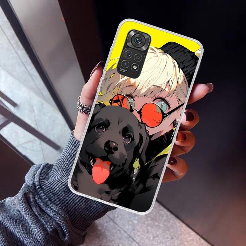 Cute Anime Ins Girls Animal Cat Phone Case For Xiaomi Redmi Note 10 11 12 13 14 15 Pro Plus 11S 12S 14S 11T 11E 10S Soft TPU Bac